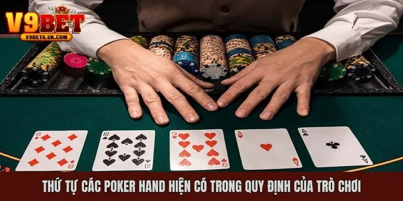 Danh sách các tay Poker Hand theo sức mạnh